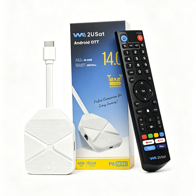 We2usat P6 Mini Android TV Stick USA Market Streaming Device S905Y4 Android 14 Wifi6 BT5.0 Better Than Set Top Box And Vseebox