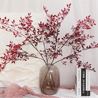 Simulation YOPIN-5044 de verdure décorative branche de bambou feuilles d'érable artificielles pour l'arrangement floral d'hôtel de mariage