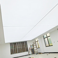 Plafond en tissu tendu PVC ignifuge et résistant au feu avec cadre en aluminium, boîte à lumière LED 10000 lumens