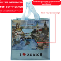 Bangji Recycler Personnalisé RPET Sac Biodégradable Sacs Réutilisable Recyclé Polyester Non Tissé Rpet Épicerie Sac Fourre-Tout pour Shopping