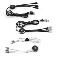 Câble de charge multi-USB 6 en 1 avec logo lumineux LED brillant personnalisé Type C Câble de charge USB micro 8 broches