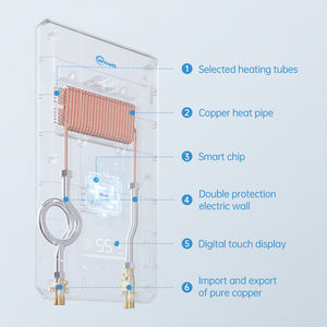 Calentador de Agua Eléctrico Instantáneo Vertical de 8kW, Grande, para Toda la Casa, Elemento Calefactor de Aluminio Fundido - Product Image 6