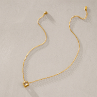 Collana J&D Classica Minimalista in Acciaio Inossidabile Placcato Oro 18K con Delicato Pentagono Geometrico e Zircone Bianco