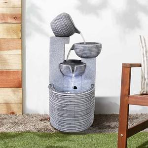 Décor de jardin de fontaine d'eau extérieure en béton de style oriental pour une utilisation d'économie d'espace - Product Image 4