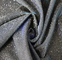 Metallischer Lamé-Strickstoff mit Glitzer, 100% Polyester für Kostüme, Tanzkleidung, besondere Anlässe.