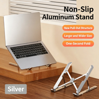 Soporte Ajustable y Plegable de Aluminio para Laptop, Base Elevadora Portátil para Computadoras Portátiles de 10 a 15.6 Pulgadas, Soporte para Laptop de Oficina