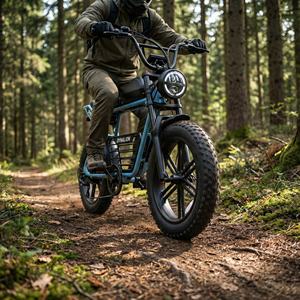 Vélo <span class=keywords><strong>de</strong></span> montagne électrique inspiré du VTT avec fourche à suspension avant, VTT électrique pour les sentiers forestiers et les chemins <span class=keywords><strong>de</strong></span> ravitaillement des gardes forestiers - Product Image 2