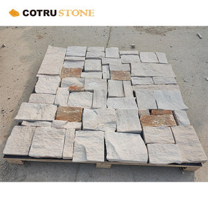 Design europeo moderno pietra arenaria bianca piastrelle in pietra naturale Modulare finitura superficiale pietra di coltura per la parete per alberghi - Product Image 5