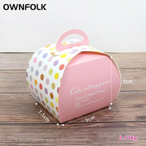 OWNFOLK 2022 Wholesale Kraft Paper swiss roll cake packaging boxes cup cake boxes in bulk