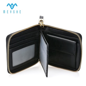 <span class=keywords><strong>Portafoglio</strong></span> personalizzato da <span class=keywords><strong>donna</strong></span> in vera pelle nera Vintage con cerniera a catena, tasca portamonete di lusso direttamente dalla fabbrica - Product Image 5