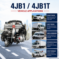 Moteur diesel fiable ISUZUU 4JB1 4JB1T turbocompressé et refroidi par intercooler, 57-68 kW, 3600 tr/min, pour pick-up, camionnette légère, fourgonnette