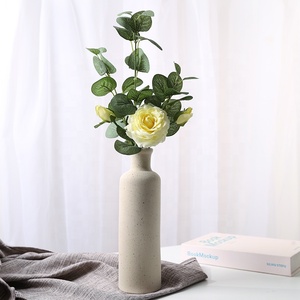 Ensemble de trois vases en céramique faits à la main, style ferme moderne, glaçure craquelée, pour table, décoration maison et mariage, Taille L <span class=keywords><strong>S</strong></span>/M/L - Product Image 6