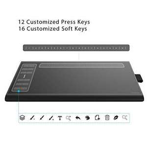 พื้นที่ทำงานขนาดใหญ่10*6<span class=keywords><strong>นิ้ว</strong></span><span class=keywords><strong>12</strong></span>ปุ่มด่วน Huion H1060P <span class=keywords><strong>ปากกา</strong></span>วาดภาพแท็บเล็ต - Product Image 4