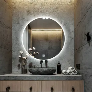 LED Smart Bathroom Mirror With Light Wall Hanging Illuminated Mirror