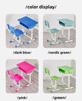Bureau d'étudiant tendance à hauteur réglable avec plateau en plastique, économique pour les salles de classe et les universités