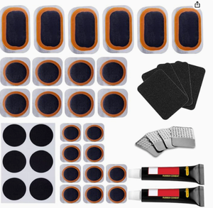 Kit de réparation de pneus de vélo <span class=keywords><strong>avec</strong></span> patchs de réparation, levier, colle, étrier métallique et papier de verre - Product Image 4