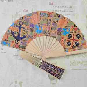Abanicos de mano plegables portátiles impresos con logotipo personalizado de alta calidad estilo chino ecológico con bolsa Opp - Product Image 2