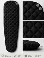 Matelas de camping gonflable portable en nylon ultraléger et imperméable, épaisseur R3, pour randonnée, vente en gros sur mesure