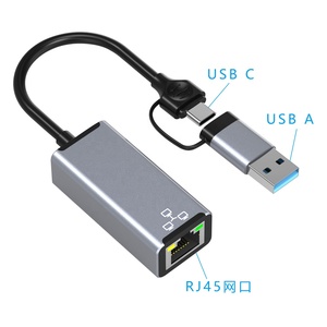 <strong>2</strong>-in-1 USB C to Ethernet <strong>Hub</strong> RJ45 Gigabit <strong>Network</strong> Card Converter for Mobile Phones, Computers and Laptops <strong>Hub</strong> - Product Image 4