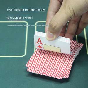 Les cartes à jouer en PVC givrées Texas Hold'Em en plastique imperméable à l'eau contiennent 56 cartes, avec des règles et des cartes tout-en. - Product Image 4