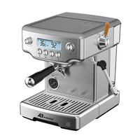 Machine à expresso Anbo en acier inoxydable, système de chauffage à double thermo-bloc, pour cappuccino, latte, americano, expresso