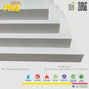 Panneaux imperméables blancs durables de densité de l'épaisseur 0.6G/cm3 de la feuille 10mm de panneau de mousse de PVC WPC utilisés pour des meubles - Product Image 1