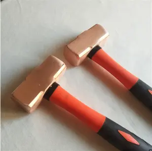 3LB, Kupfer hammer Schlitten achteckiger Hammer mit Gummi griff Sicherheits handwerkzeuge, funken frei gegen Korrosion