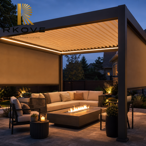 Pérgola Independiente Personalizada de 5x5m con Pantallas de Privacidad ZIP y Techo de Láminas para Áreas de Descanso Costeras - Product Image 2