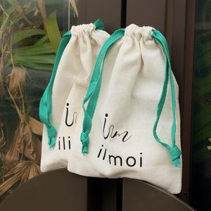 Promotional Natural Color Cotton Jewelry Storage Bag Eco-friendly Cotton <b>Drawstring</b> Bag <b>Pouches</b> - Product Image 2