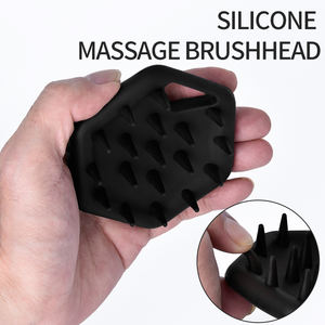 Masseur en silicone pour le cuir chevelu avec logo personnalisé brosse à shampoing pour cheveux brosse à cheveux exfoliante tête de brosse à laver pour la douche - Product Image 4