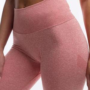 Folds Sexy Leggings Women High Waist Seamless Push up <b>Jegging</b> Fitness Workout Gym Pants Knitting Female - Product Image 3