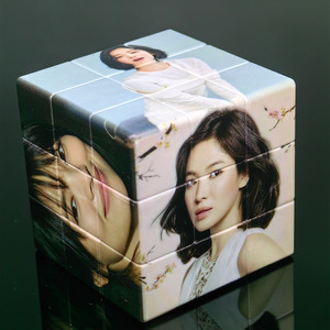 MeiLong 3x3x3 Cubo de velocidad mágico profesional Rompecabezas Impresión UV Canción Hye-kyo Diseño Mini PC Material Suave Juguete educativo para niños - Product Image 3