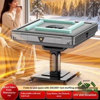 Nouvelle Table de Mahjong Pliante Chauffante Entièrement Automatique et Silencieuse 2025 – Machine à Quatre Joueurs Double Usage pour la Maison