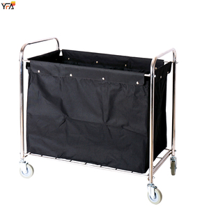 Vente chaude carré noir hôtel <span class=keywords><strong>linge</strong></span> <span class=keywords><strong>sale</strong></span> <span class=keywords><strong>chariot</strong></span> <span class=keywords><strong>chariot</strong></span> à <span class=keywords><strong>linge</strong></span> hôpital chambre d'hôtel métal ménage chariots de nettoyage - Product Image 1