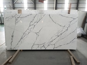 เคาน์เตอร์ครัวกันน้ำ Goldtop ODM Quartz รุ่น 5107 Paonazzo Verona Calacatta ดีไซน์ทันสมัย หินสังเคราะห์ สำหรับโรงแรม ห้องครัว และภายนอกอาคาร - Product Image 4