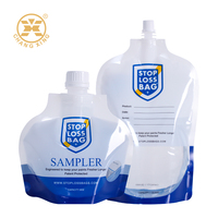 Forme personnalisée 500ml Pochette debout avec bec haut pour barrière PET/PA/PE ne fuit pas sacs en plastique liquide avec bouchons à vis