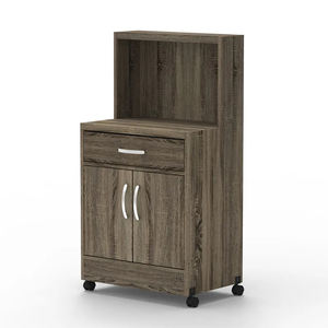 Armoire de cuisine moderne portable multifonctionnelle ouverte en bois MDF Boîte à tiroirs roulants avec étagère en bois - Product Image 4