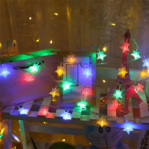 <span class=keywords><strong>Star</strong></span> ไฟเส้นหลอดไฟ Led กระพริบแบบใช้แบตเตอรี่,หลอดไฟรูปดาวดวงเล็กสีขาวอบอุ่นใช้ในร่มและกลางแจ้งสำหรับตกแต่งห้องเด็ก - Product Image 2