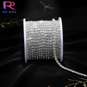 Chaîne de griffes de diamant d'eau dense en argent galvanisé - Product Image 1