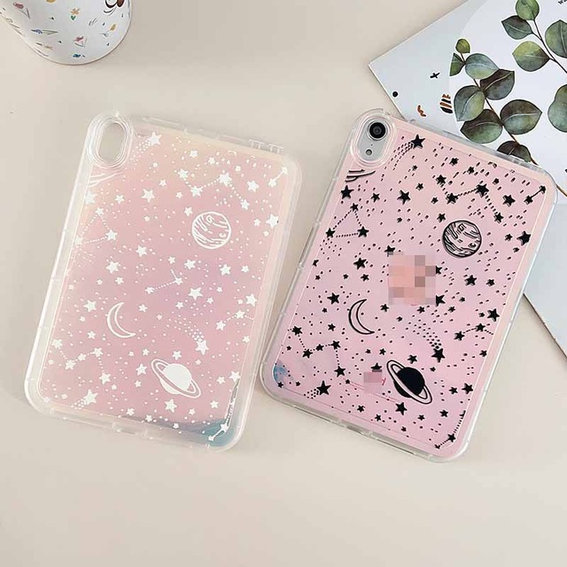 IP002 2026 New Model Compatible with iPad 5 Tablet Case 10th Generation Laser Air 3 Butterfly Pro 11 White Universe