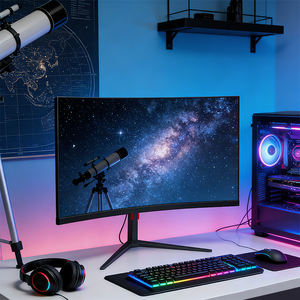 Prix de gros Moniteur de jeu incurvé pour ordinateur de bureau FHD 31,5 pouces 200 Hz <span class=keywords><strong>Consommation</strong></span> d'énergie <span class=keywords><strong>en</strong></span> <span class=keywords><strong>veille</strong></span> ultra-faible de 0,5 W Moniteur d'ordinateur - Product Image 2