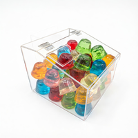 Boîte de rangement en acrylique transparente de qualité alimentaire pour bonbons, collations et produits secs, boîte de rangement pour la vente au détail et l'usage domestique