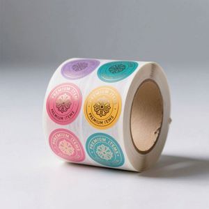 Autocollants personnalisés pour emballage de boîtes cosmétiques, rouleau brillant, estampage à chaud, feuille d'or rose, étiquettes autocollantes, papier de soie - Product Image 4