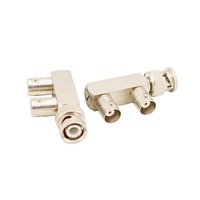 Adaptateur de répartiteur de connecteur coaxial BNC mâle à double BNC femelle en forme de F à 3 voies