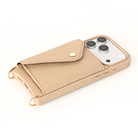 Étui portefeuille en cuir grainé personnalisé OEM ODM avec bandoulière pour iPhone 18 Pro Max Duo – Vente en gros directe usine
