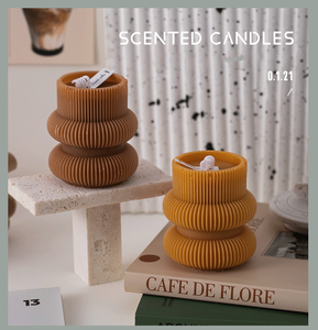 Bougie d'aromathérapie d'art nordique Bougie de parfum créatif avec modélisation géométrique de cérémonie à la main - Product Image 6