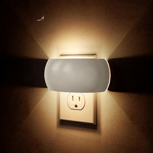 Luces nocturnas retroiluminadas LOHAS, enchufe en la pared, carcasa blanca, Sensor automático de <span class=keywords><strong>anochecer</strong></span> a <span class=keywords><strong>amanecer</strong></span>, lámpara LED para dormir, luz nocturna para habitación de niños - Product Image 1