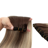Usine de vente en gros de cheveux bruts : Extensions de cheveux humains 100% Remy double tirage, trame à coudre, cuticules alignées à la machine