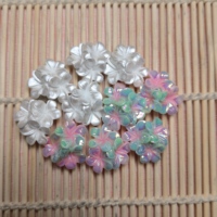 100 Piezas de Flores de Resina Planas Mixtas, Decoración Colorida Transparente para Scrapbooking, Manualidades, Joyería, Decoración con Pegamento en Crema