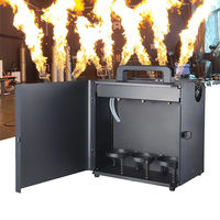 Machine à flammes pyroscéniques à trois têtes 200W, colonne de flammes miniatures contrôlée par DMX512, effet de flammes pour événements festifs